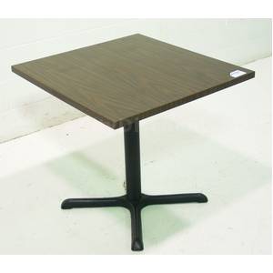 Used 30½ x 32½ Rectangular Brown Wood Laminate Table w Base