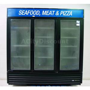 Used True GDM-72F 3 Glass Door Retail Merchandiser Reach In Freezer