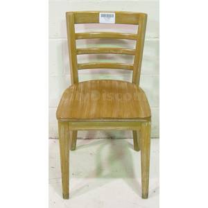 Used Shelby Williams Light Wood Ladder Back Chair 