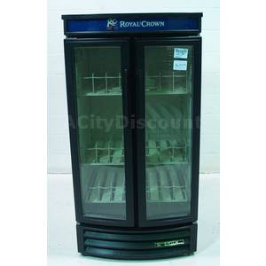 Used True GDM-14RF Commercial 2 Door Curved Front Glass Merchandiser Cooler