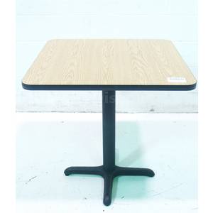 Used 29"x 29" Laminate Light Wood Dining Table w Base