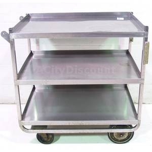 Used 3 Shelf Stainless Steel Utility Cart