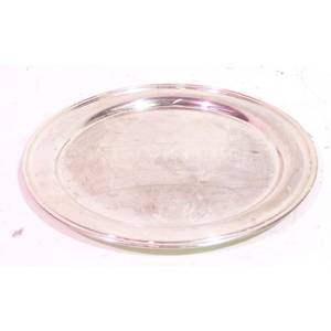 Used Round 14½" Silver Plated Catering Food Serving Tray