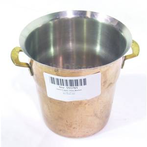 Used Copper Champagne Wine Cooler Bucket W Stainless Interior