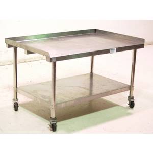 Used Sani Safe 48" Stainless Steel Equipment Stand w/ Casters 