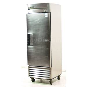 Used True T-23 Stainless Single Solid Door Reach In Cooler 