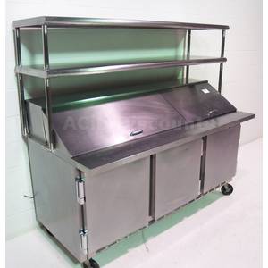 Used Beverage Air Salad Sandwich Prep Cooler - 3 Door 72in