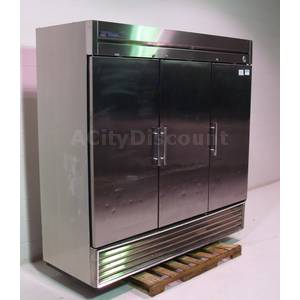 Used True T-72F Reach In 3 Dr Food Storage Freezer