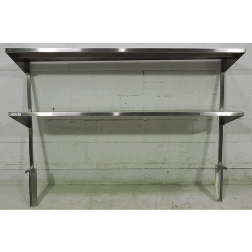 Used Atlanta Culinary Equipment Custom Stainless 60.25 x 16 Double Shelf Set