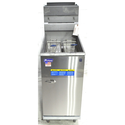 Used Pitco 40D-NAT 40 LB Capacity Tube Fired Gas Deep Fryer 107k BTU NAT