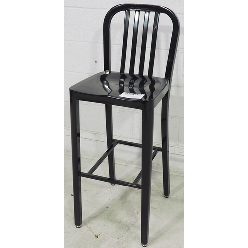 Used Black Metal Barstool (Set of Six) 