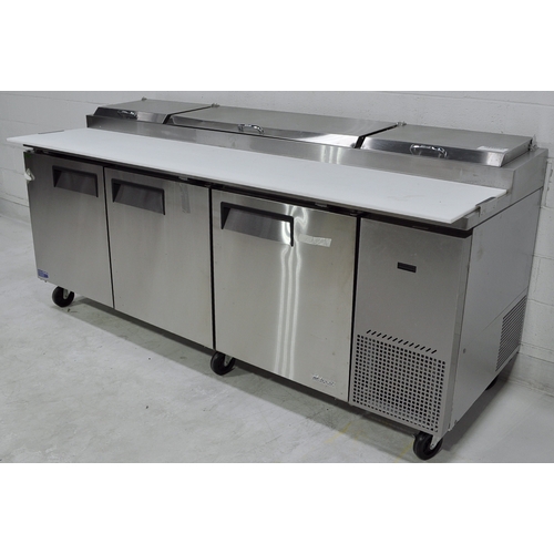 Used Turbo Air TPR-93SD-N - Scratch & Dent - 93in Super Deluxe 3 Door Pizza Sandwich Prep Cooler