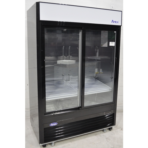 Used Atosa MCF8727GR - Scratch & Dent - Bottom Mount (2) Glass Sliding Door Refrigerator