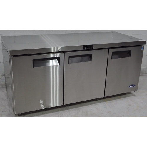Used Atosa MGF8404 - Scratch & Dent - 72" Triple Door Undercounter Reach-in Refrigerator