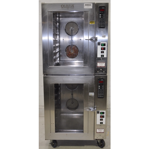 Used Oliver Products Co. 690-NC2 Double Stacked Electric Convection Oven w/ Steam Injection