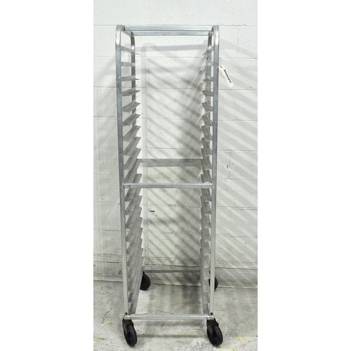 Used Full Height Mobile Sheet Pan Rack w/ (20) Full-Size Pan Cap.