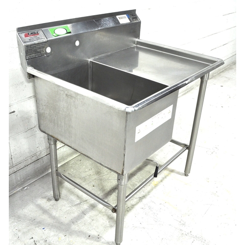 Used Eagle Group One Comp Sink w/ R Drain Board Bowl 