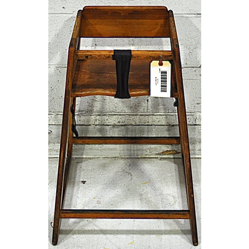 Used Wooden Child Toddler Chair / Highchair