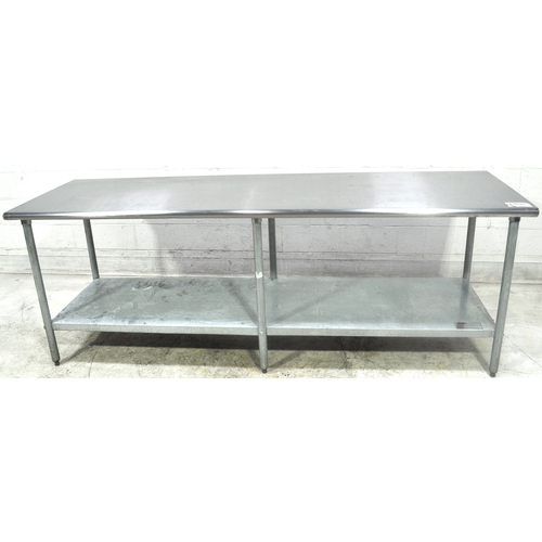 Used Eagle Group T3096EB 30"x96" Stainless Steel Work Table w/ Galvanized Undershelf