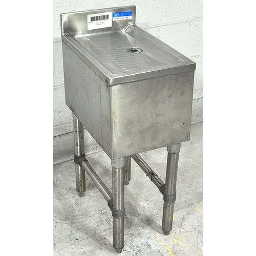 Used BK Resources BKUBD-12-18S 12"W x 18-1/4"D Stainless Steel Underbar Drainboard