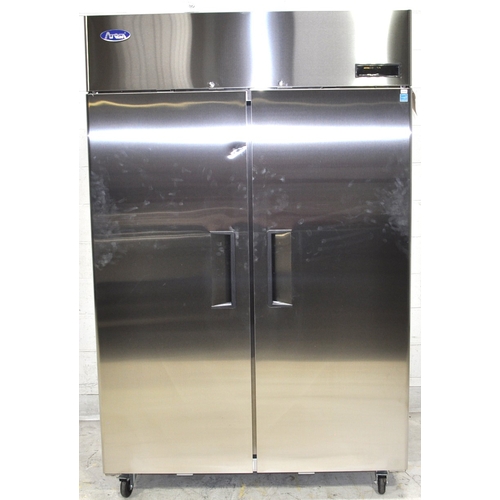 Atosa MBF8005GR - Scratch & Dent - Top Mounted 2 Section Solid Door Reach-In Refrigerator