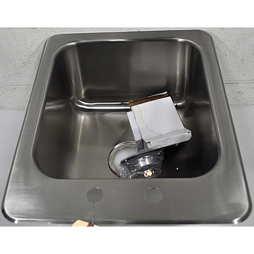 14"x16"x10" 20 Gauge Stainless Steel One Comp Drop-in-Sink