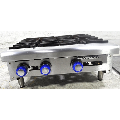 Used Imperial IHPA-4-24 24" Countertop Gas Hotplate with (4) Burners, Manual Control