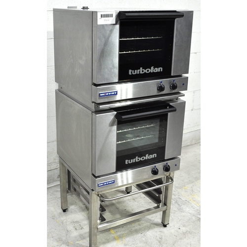 Used Moffat E22M3/2C Electric Double Convection Oven 3 Half Size Pan Mobile Stand