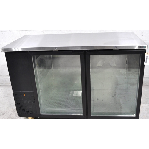 Used Asber ABBC-58G 59.5" W Two-Section Glass Door Back Bar Cooler