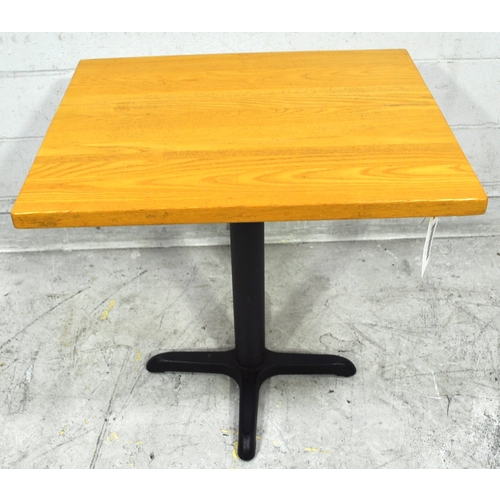 Used 24" x 30" Square Standard Height Table w/ Maple Wood Finish