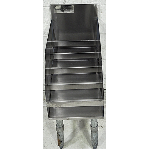 Used Advance Tabco LD1812 12" Five-Tiered Stainless Steel Liquor Display Rack 23" Deep