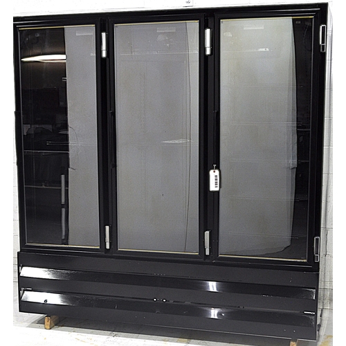 Used Howard McCray GF65BM-B-LED 3 Section Display Freezer w/ Swing Doors-Bottom Compressor