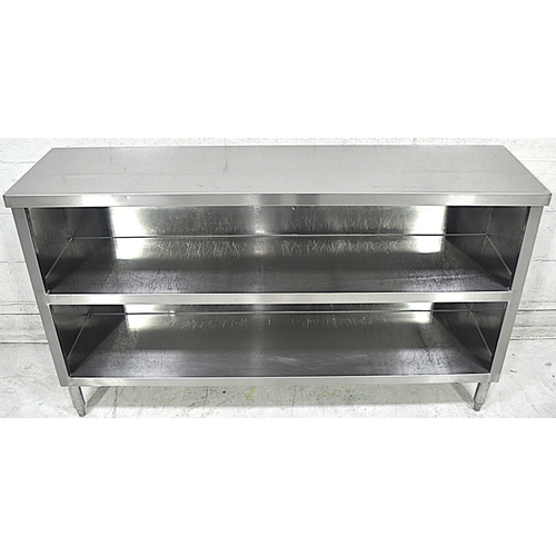Used 60" X 15" Stainless Open Front Dish Plate Storage Cabinet