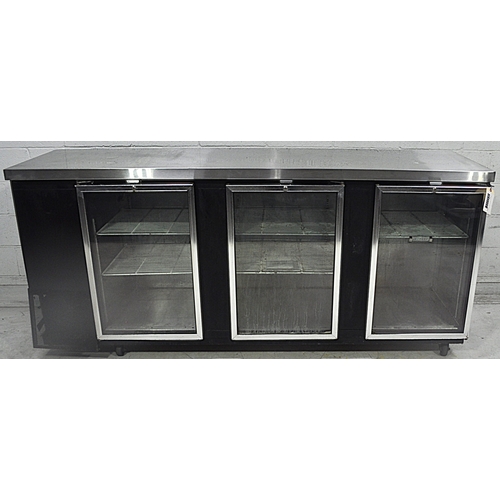 Used Continental Refrigerator BBC90-GD Three Glass Door Back Bar Refrigerator 90"