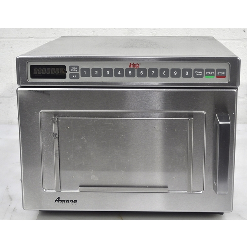 Used Amana HDC21RB2 C-Max 0.6 Cu.Ft Commercial Microwave Oven Stainless 2100w