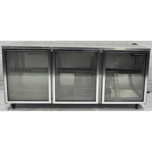 Used Continental Refrigerator UC72-GD 72 Inch Undercounter Refrigerator with Glass Doors