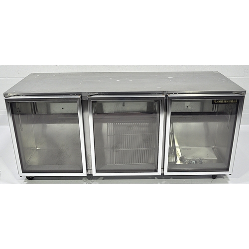 Used Continental Refrigerator UC72-GD 72 Inch Undercounter Refrigerator with Glass Doors