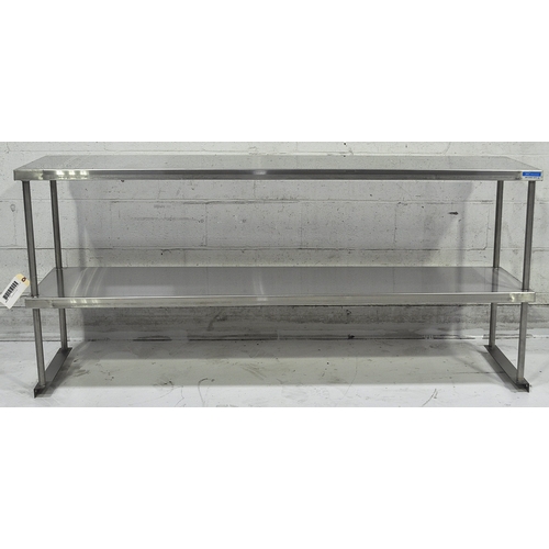 Used BK Resources BK-OSD-1872 72"W x 18"D 18G S/s Double Overshelf Table Mount NSF