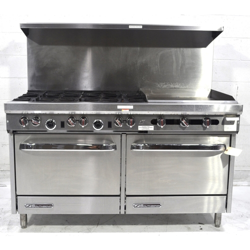 Used Southbend S60DD-2GR 60in Nat Gas 6 Burner Range with 24in Manual Griddle