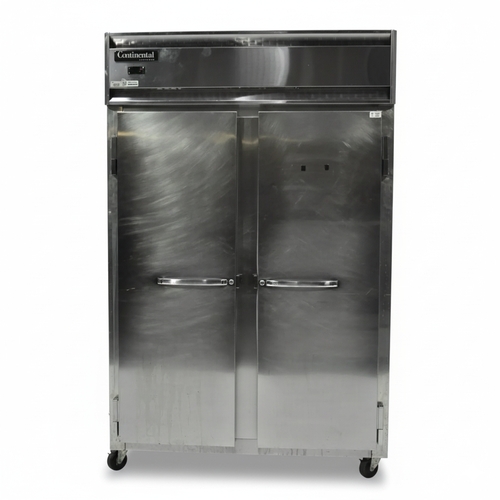 Used Continental Refrigerator DL2R Stainless Steel Designer Line Reach In Refrigerator