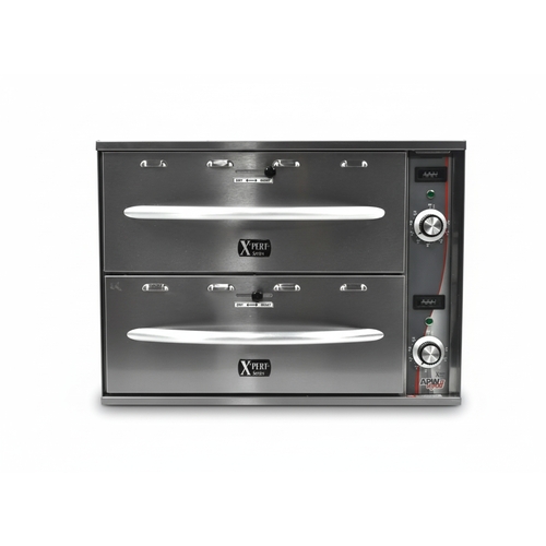 APW Wyott HDDI-2 X*PERT Countertop Double Drawer Holding Food Warmer 900W