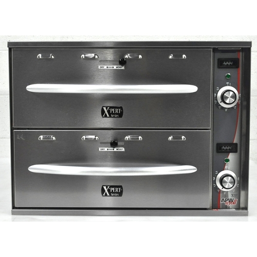 APW Wyott HDDI-2 X*PERT Countertop Double Drawer Holding Food Warmer 900W