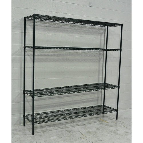 Used Green Epoxy-Coated Wire Shelf 18 x 72