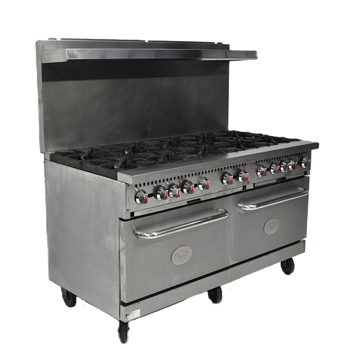 Used CPG S60-N Natural Gas 10 Burner 60" Range with 2 Standard Ovens