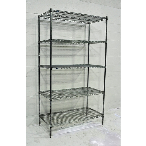 Used Five Shelf Chrome-Plated Wire Rack