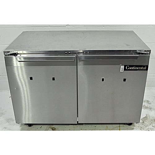 Used Continental Refrigerator DLUC48-SS 48in Two Door Undercounter Cooler