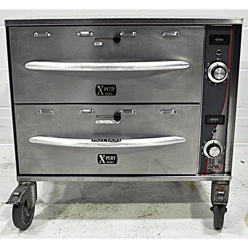 Used APW Wyott HDDI-2 X*PERT Countertop Double Drawer Holding Food Warmer 900W