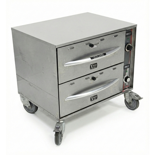 Used APW Wyott HDDI-2 X*PERT Countertop Double Drawer Holding Food Warmer 900W