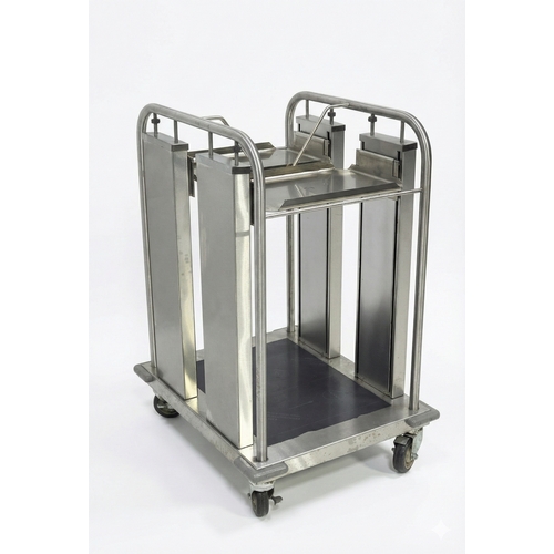 Delfield TT2-1014 Mobile Open Frame 2-Stack Tray Dispenser for 11x15 Trays