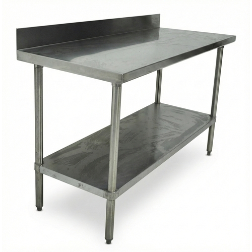 Used GSW USA WT-PB2460 Stainless Steel Work Table 30 x 60 w/ Back Splash